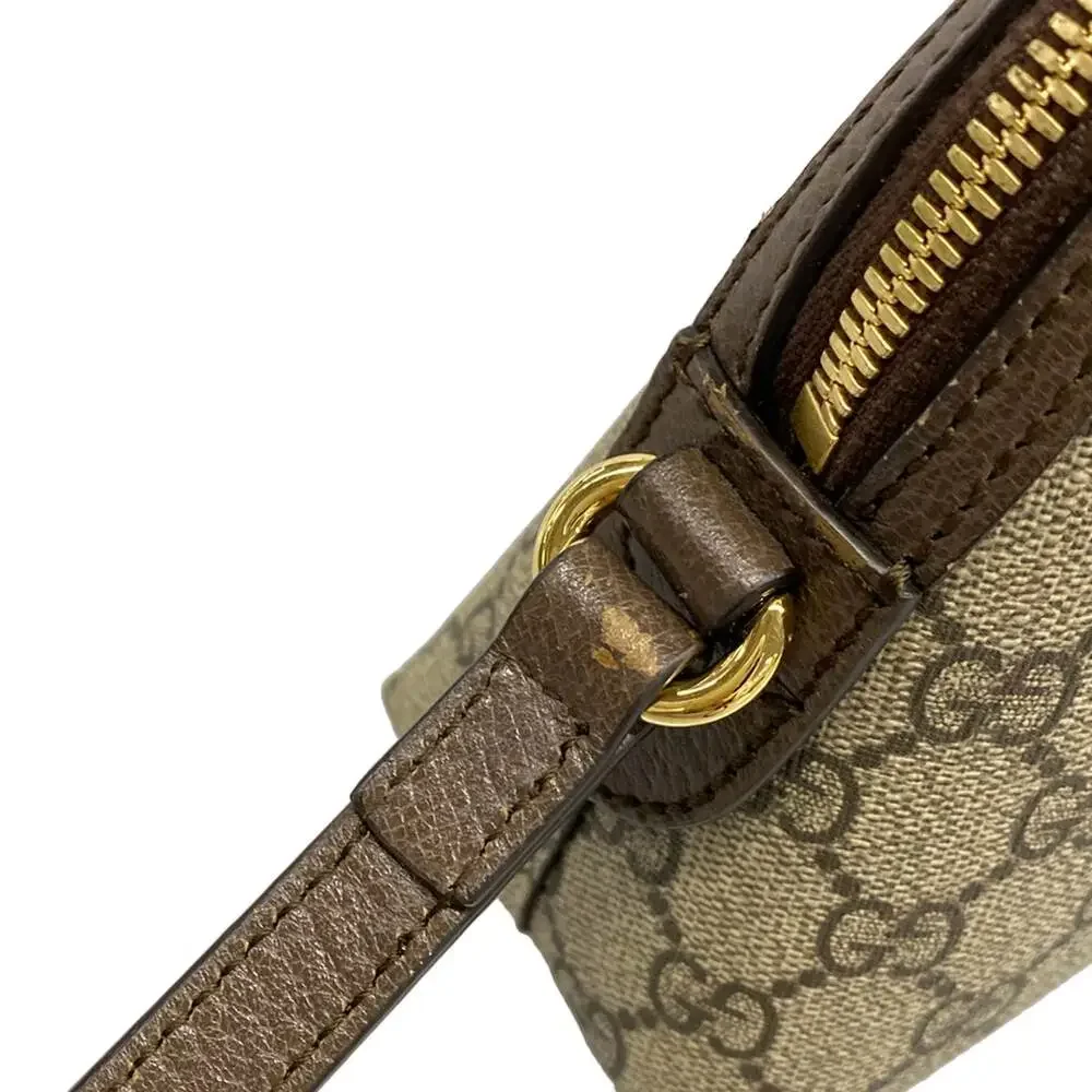 Gucci Ophidia Shoulder Bag 499621 Beige Dark Brown PVC Leather - Picture 11 of 15
